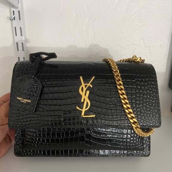 Yves Saint Laurent Handbags - 🖤🖤YSL sunset meduim croc bag